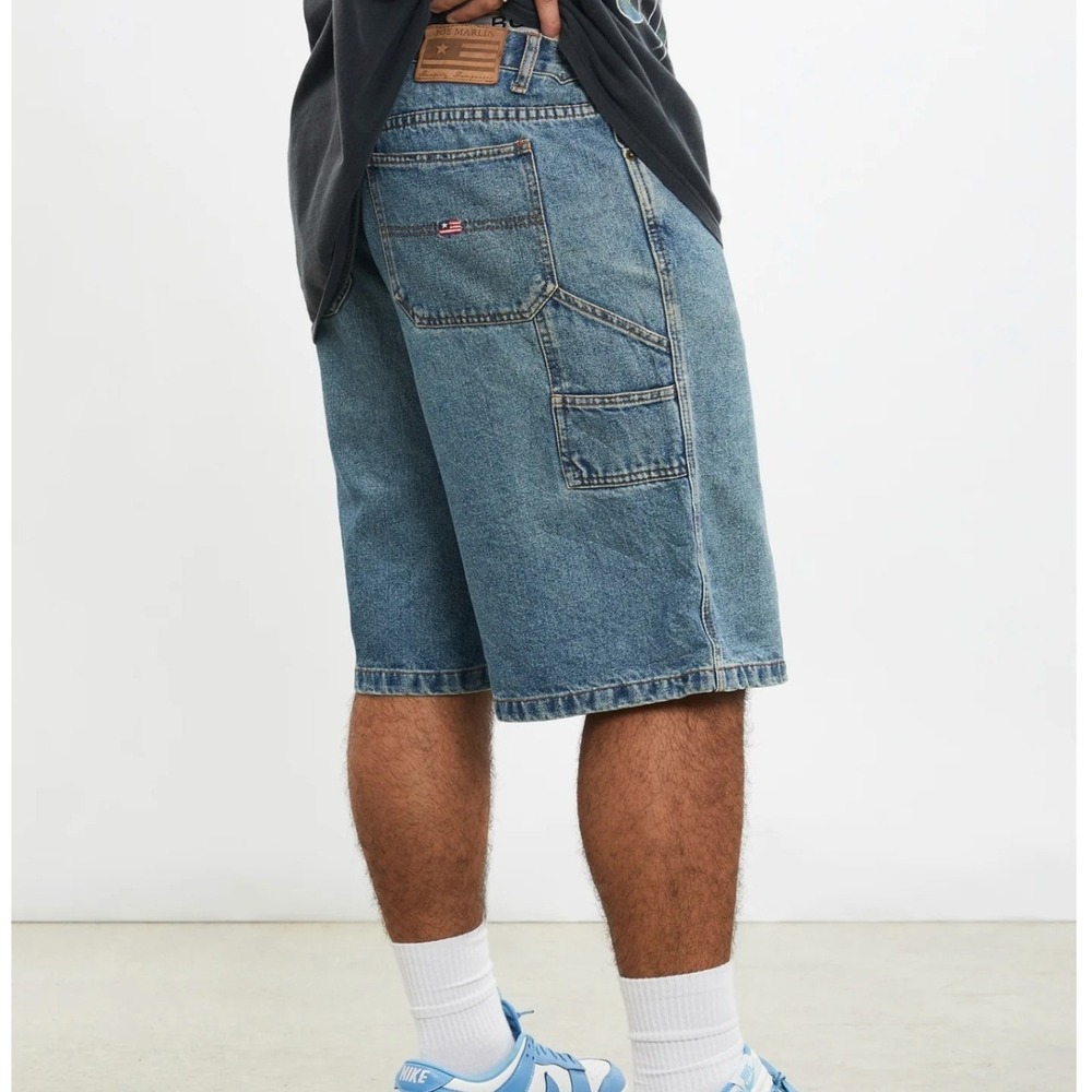 Vintage Joe Marlin Denim Carpenter Jorts Shorts SZ38 Baggy Streetwear Skater